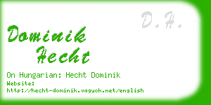 dominik hecht business card